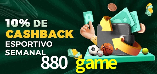 10% de bônus de cashback na 880 game
